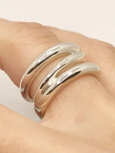 Tiffany & Co. バングル&リング　セット Tiffany & Co. Sterling Silver 3 Band Zig Zag Ring Size 5.75